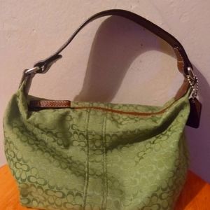 Small Green Coach Shoulder Bag
